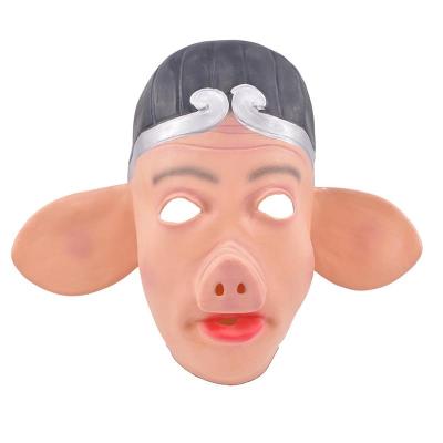 China Eco-Friendly Travel To Cosplay Tang Monk Apprentice Pig Headgear Halloween Performance Western Prop Latex Mask Bajie Pig Animal Head Mask for sale