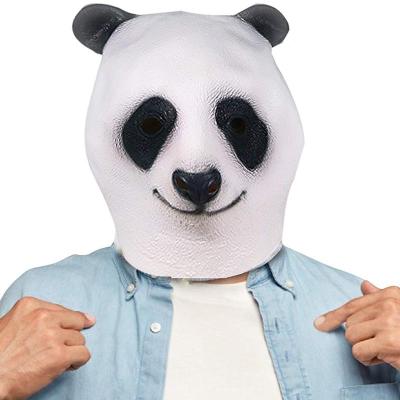 China Panda Head Mask Latex Mask Party Headgear Performance Animal Main Props Party Costume Eco-Friendly Cosplay Halloween for sale