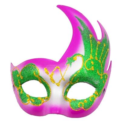 China Venetian Dance Mardi Gras Halloween Party Favor Hip Hop Ball Makeup Masquerade Party Mask Hand Drawing Luxury Classic Peacock Half Face for sale