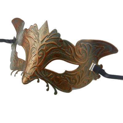 China Classic Antique Gold Half Face Halloween Silver Copper Monsters Mask Mardi Gras Prom Makeup Ball Venice Masquerade Party Mask for sale