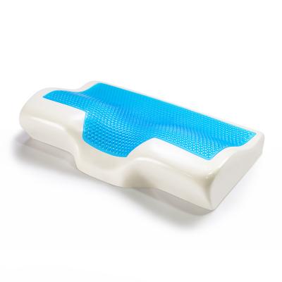 China Anti-Static Ergonomic Orthopedic Custom Mold Gel Neck Bed Memory Foam Gel Cooling Pillow For Sleep for sale