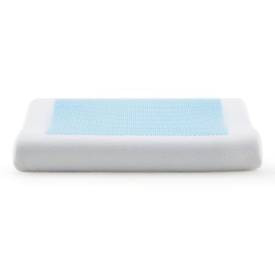 China Anti-Static Ergonomic Design Memory Foam Gel Neck Traction Countoured Memory Foam Gel Rest Cool Full Support Gel Pillow for sale