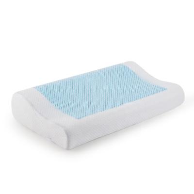 China Cool Feeling Gel Cooling Pillow Anti-static Summer Gel Memory Foam Head Sleeping Pillow Comfortable Soft B-Shaped Support for sale