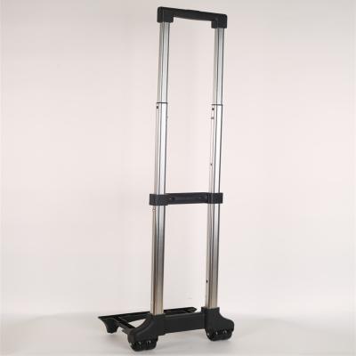 China Aluminum High-quality non-breakable  telescopic double trolley  leisure luggage parts folding trolley for sale