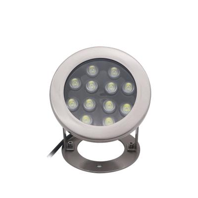 China 12V/24V LANDSCAPE Color Changing Led Round Underwater Pond Light Stainless Steel IP68 Led Underwater Light for sale