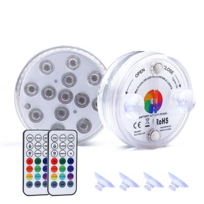 China 16 Colors 16 Color Changing Remote Control Aquarium LED Submersible Lights Pond Lights With Magnet Suction Cup for sale