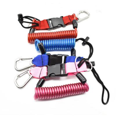 China Bobina Lanyard Colored Coiled Leashes de la liberación rápida del buceo con escafandra en venta