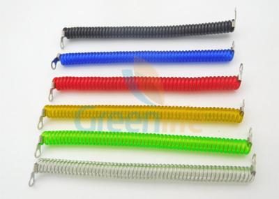 China Correas en espiral coloreadas extensibles de la seguridad del alambre de acero con el terminal 2PCS en venta