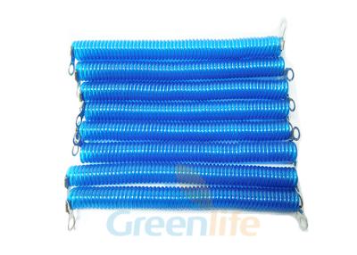 China La seguridad en espiral azul transparente ata el alambre de 10 cm con los terminales para la conexión en venta