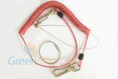 Cina Montaggi di estremità rossi di Carabiner della cordicella della corda elastica dell'acciaio inossidabile con le clip improvvise in vendita