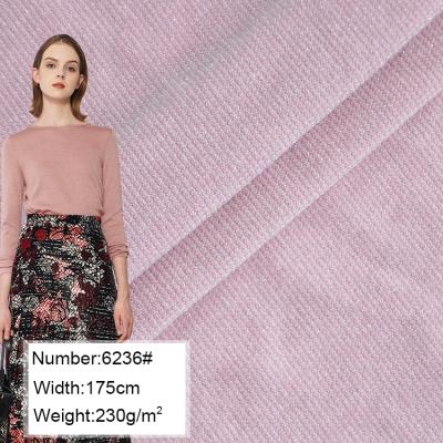 China Anti Pill 6236# yarn 53%polyester 29%rayon 4%spandex 14%silver, Lurex knitted fabric for sweater and skirt for sale