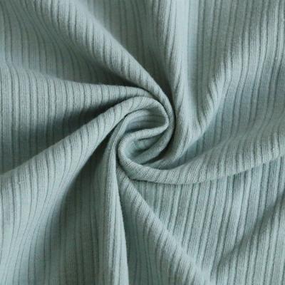 China 3839# Anti Pill Plain Dyed 93% Cotton With Stretch 7%Spandex Rib Knit Fabric Material For Clothes, Girls Dress for sale