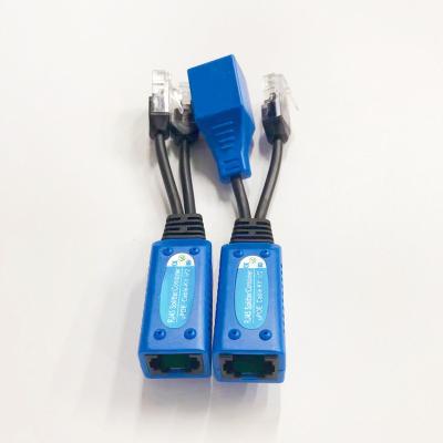 China IP POE Camera RJ45 Splitter Combiner uPOE Wiring Kit 2 POE Adapter Ethernet Cable Splitter for IP POE CCTV for sale