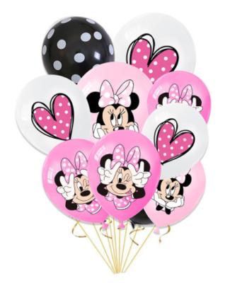 China Modern Minnie Girls Mickey Birthday Party Decorations Minnie 12 Inch Latex Balloons Set Decoration Supplies for sale