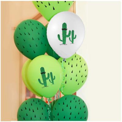 China Hawaiian Forest Birthday Theme Party Balloon Gift Toy 12 Inch Cactus Latex Balloon Decoration Arrangement for sale