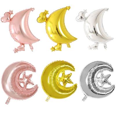 China Set 24inch EID MUBARAK Star Moon Foil Helium Balloons Ramadan Mubarak Kareem Islamic Home Decoration Muslim Globos Balloons Suppliers for sale