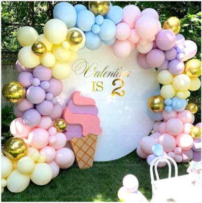 China Gift Toy Macaron Balloon Chain Package Latex Balloon Set Decoration Garland Scene Birthday Wedding Party Arrangement for sale