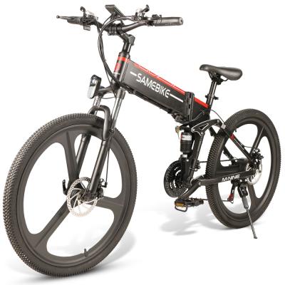 China Aluminum Alloy SAMEBIKE LO26 26 Inch 48V 10.4AH 350W 21speed Folding Ebike Folding Bike China Factory Electric City Electric Bicycle for sale