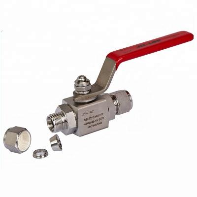 China General 6000psi To 10000psi Ferrule Type Ball Valve For Medium Temperature for sale