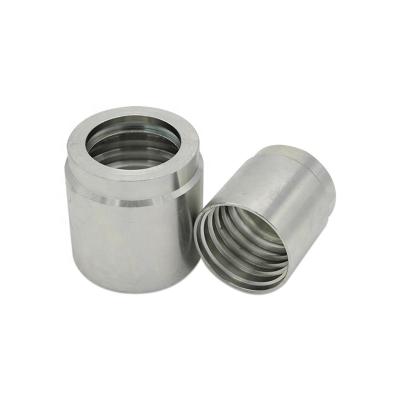 China Carbon Steel 20# 03310 Crimp Press Hydraulic Fitting And Ferrules For R1 / R2 Hydraulic Hoses for sale