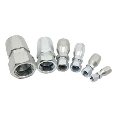 China Carbon steel 45# JIC 37 degree female. Reusable Hydraulic Connector Fittings For R5 High Pressure Hydraulic Hose for sale