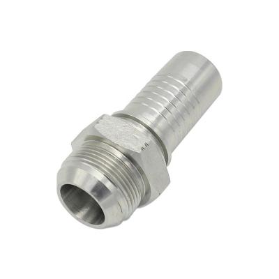 China Carbon Steel 45# JIC Male 74 Degree Cone Tractor Crimping Hydraulic Rubber Hose Fittings for sale