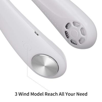 China Car 2000mAh Personal Hanging Rechargeable Neck Fan Mini Support Custom Hangings Band for sale