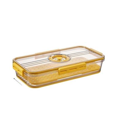 China Popular Products PET Stored Special Thickened Plastic Transparent For Egg Lid Refrigerator Containers With Drain Storage Box for sale