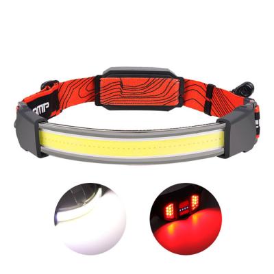 China Factory Wholesale Night Camping Outdoor Sports COB Waterproof With Built-in Battery Headlamp Lamp Led Helmet Safety Light Headlamps for sale