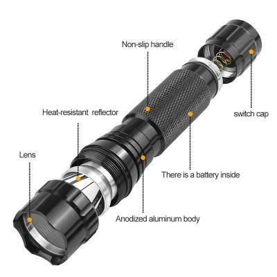 China Wholesale Factory Camping USB Charging High Power Bright L2 Flashlight Long Range Concentration Military Tactical Led Flashlight for sale