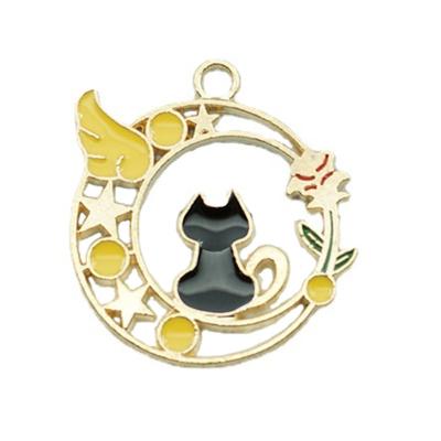 China XUE YI Factory Cute DIY Creative Alloy Customized Mooncat Jewelry Pendant for sale