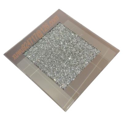 China Europe Diamond Crystal Jewel Mirror Glass Coaster 30 x 30cm Cup Place Mat Mirror Coaster for sale