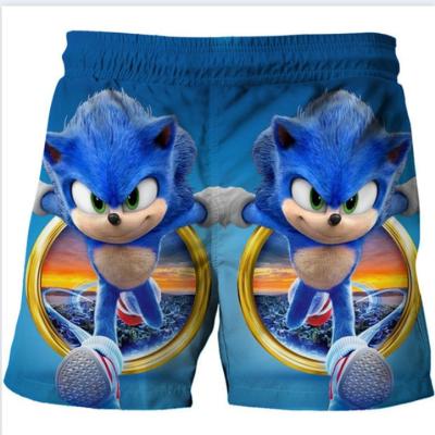 China Plus Size Kids Beach Pants Summer Fashion Animation Big Kids 3D Sonic Printing Casual Shorts Beach Sports Surfing Pants for sale