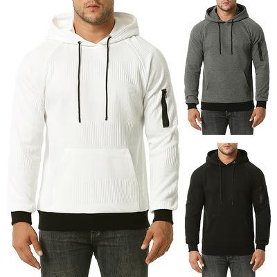 China New Anti-pilling Wool Sweater Men's Solid Color Hoodie Large Size Silk Casual Sports Hoodie for sale