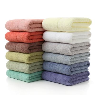 China Child Safe Pure Cotton Towel Simple Color Bath Hotel Supplies for sale