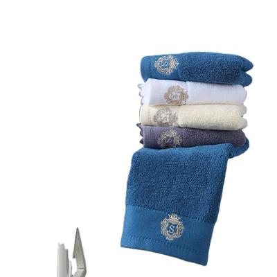 China Child Safe Five Star Embroidered Bath Towel Cotton 32 Strand With Extra Thickness Embroidery Increase And Thicken Bath Towel for sale