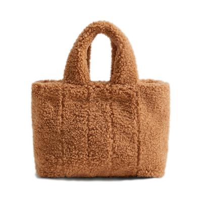 China Wholesale Custom Fashion EK004NB Small Mini Faux Fur Tote Hand Bag For Ladies for sale