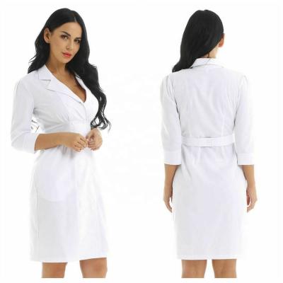 China Professional Hospital Lab Coat Breathable Medical White Uniform Dental Doctor Coats for sale