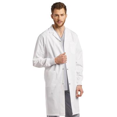 China Long Sleeve Hospital Breathable Professional Uniform Coat Dental Doctor Medical White Lab Coats for sale