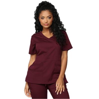 China New Design Eco-friendly OEM Poly Cotton Women Eco-friendly Scrub Sets Nurse Suit Hospital Uniform for sale