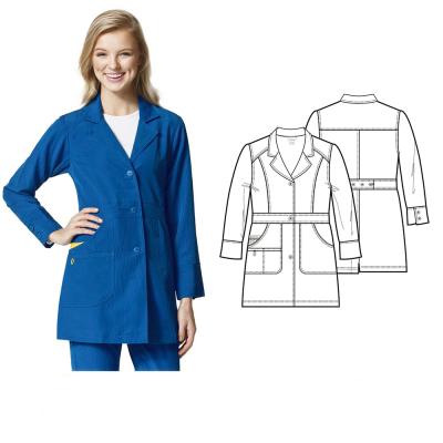 China New Designs Breathable Breathable Lab Coat Dust Resistant Medical Labcoat Acid Doctor Hospital Wear Uniform Blue White Scrub Sets For Hospital for sale