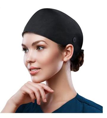 China Wholesale Multicolor Breathable Breathable Unisex Stretch Scrub Cap Puffy Nurse Scrub Hat for sale