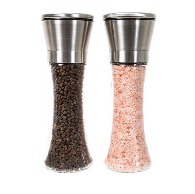 China Viable Wholesale Manual Empty Herb and Spice Tools Mini Salt Grinder Bottles Salt and Pepper Grinder for sale