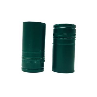 China Non Spill 30mm Aluminum Cap For Wine Bottle Green Color Pile Proof Aluminum Wine Screw Cap for sale