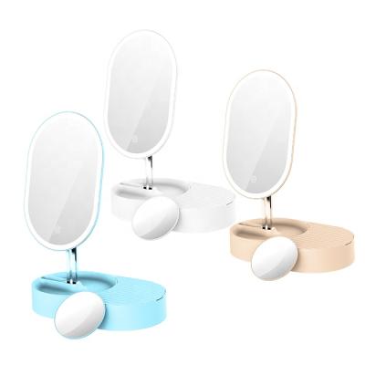 China New arrival factory price hollywood style eyekan make up mirror with led light makeup box with mirror for sale