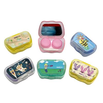 China Cute AnimateTravel Kit Tweezer Contact Lens Case ABS Lens Case Bulk Box for sale