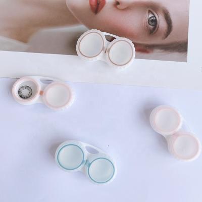 China Plastic Custom Contact Lenses Easy Carrying Contact Case Case for sale