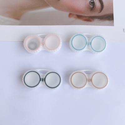 China Lot glass contact lens box contact lens case easy carry cosmetic forcustom seal contact lens case for sale