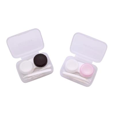 China Cheap Plastic Contact Lens Cases Contract Lens Storage Lens Case Colored Contact Lenses Case for sale