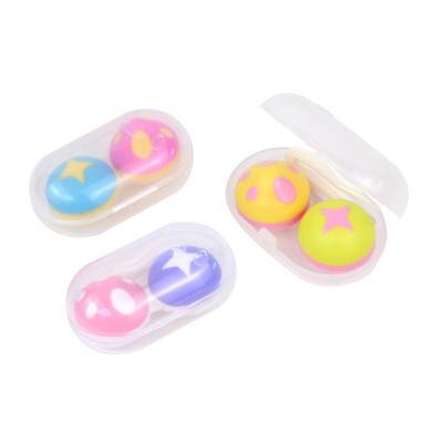 China Contact lenses care cute color new girl's lens box fashion contact lens mate box lens case accessories for sale